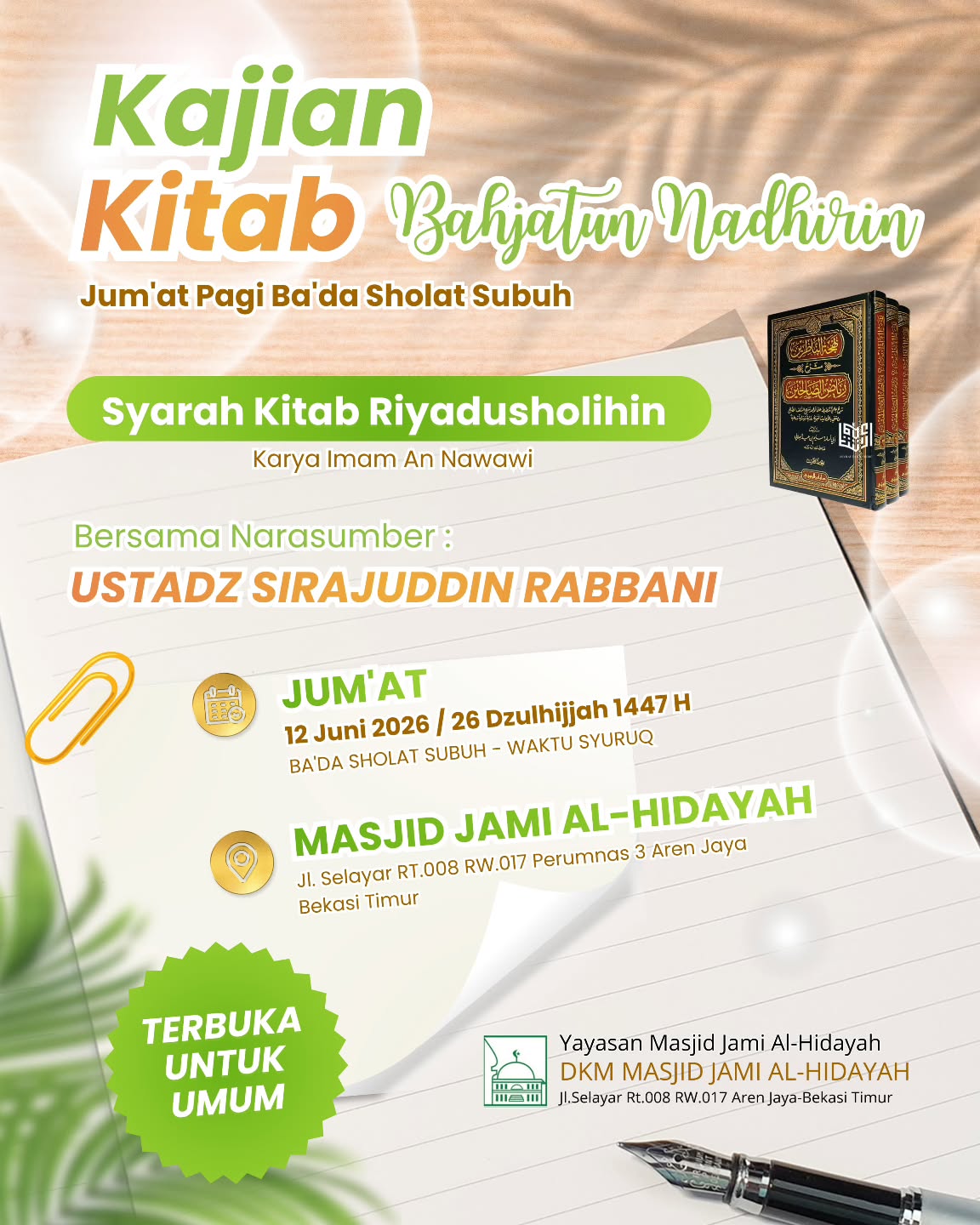 Kajian Kitab Bahjatun Nadhirin