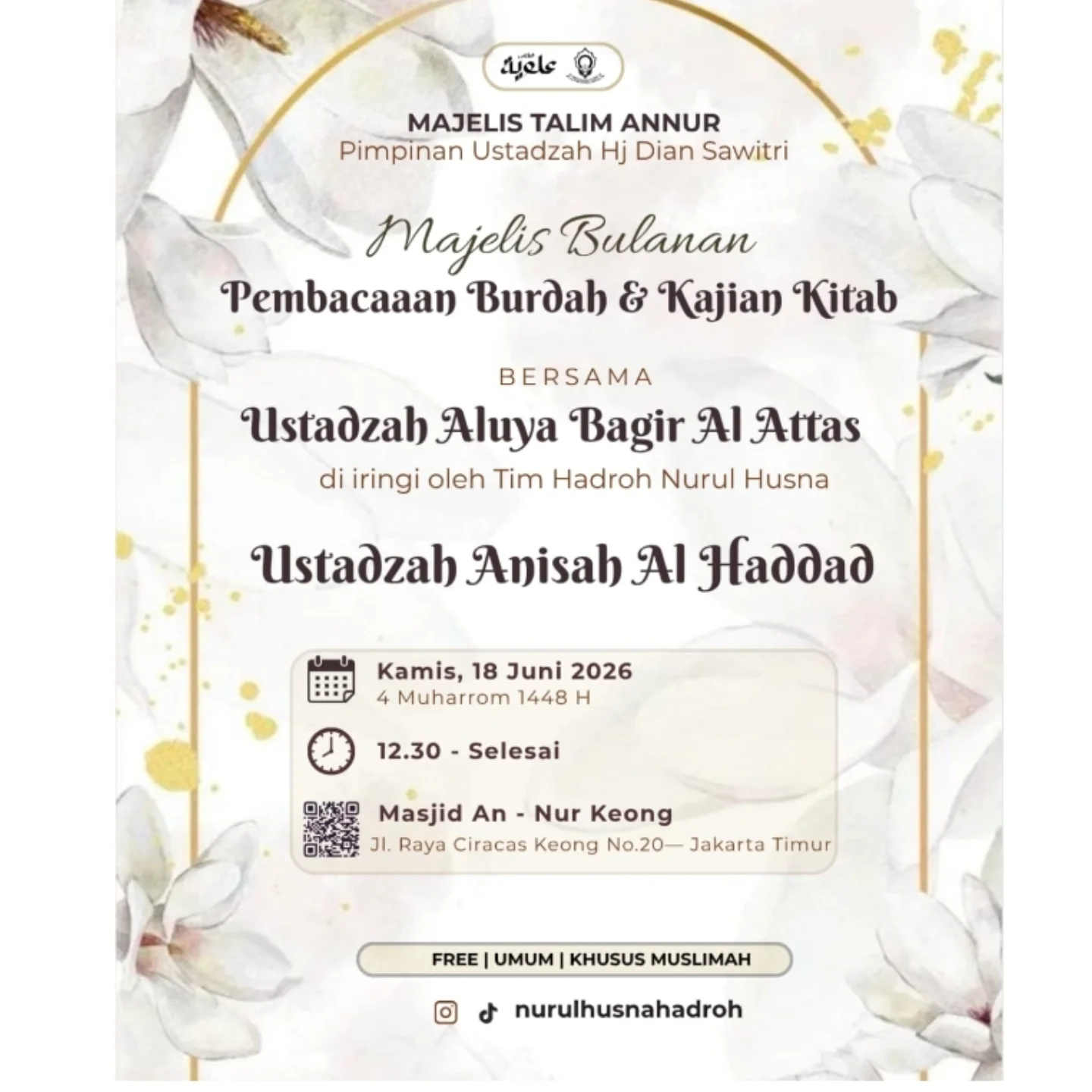 Pembacaan Burdah & Kajian Kitab