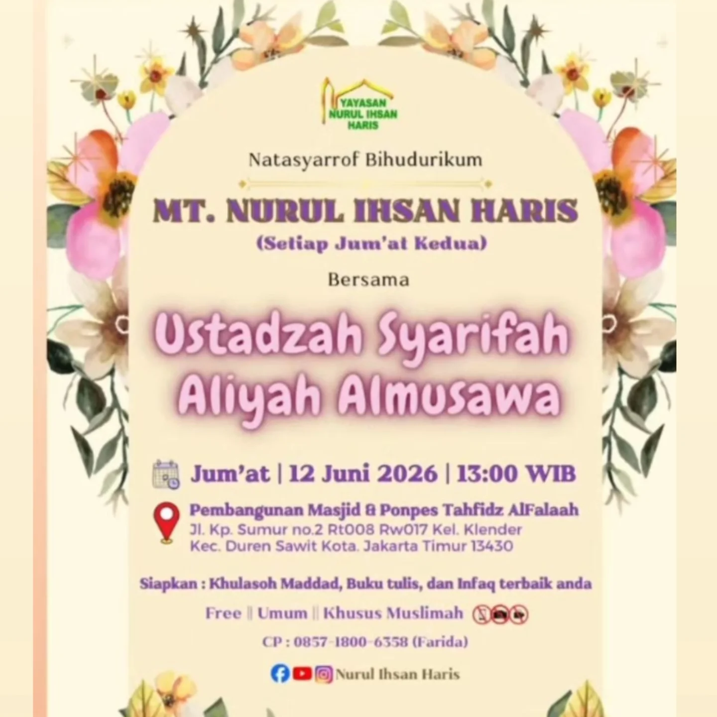 Jadwal Kajian Muslimah