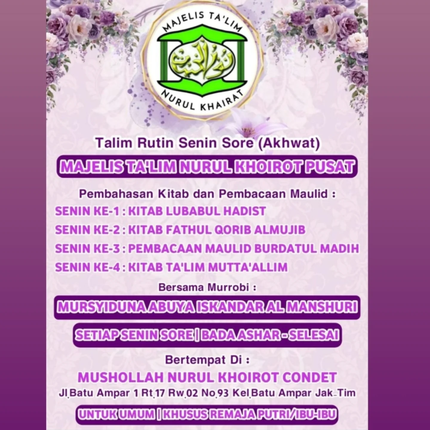 Pembahasan Kitab dan Pembacaan Maulid
