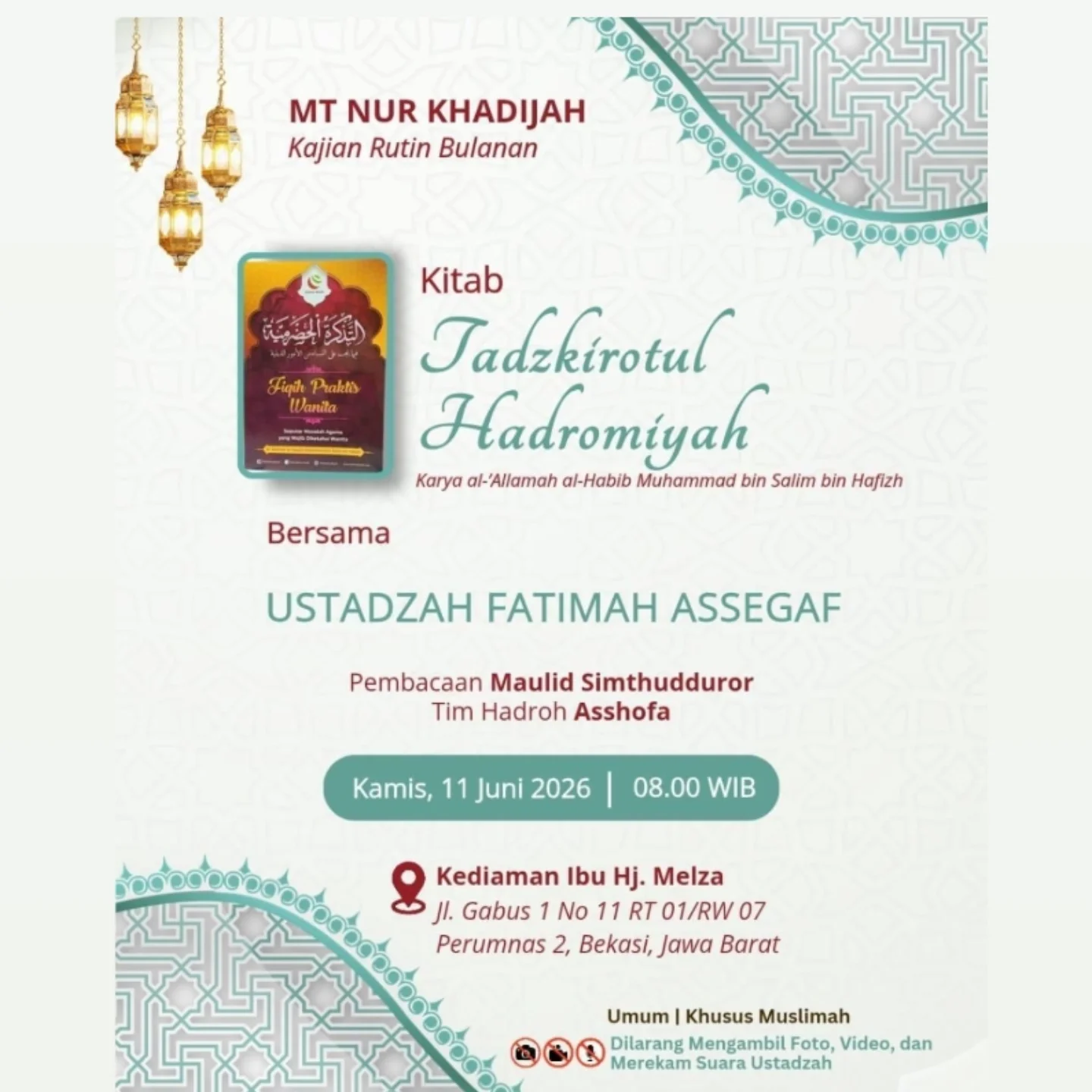 Kajian Muslimah: Kitab Tadzkirotul Hadromiyah