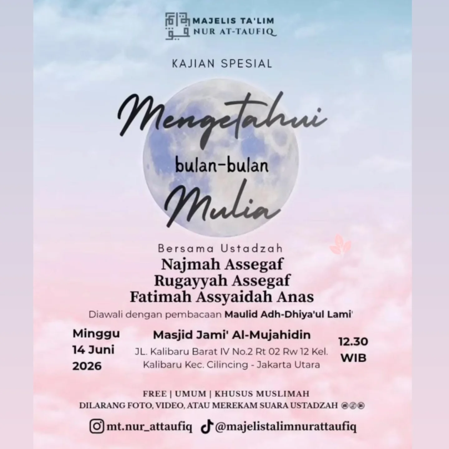 Mengtahui bulan-bulan Mulia
