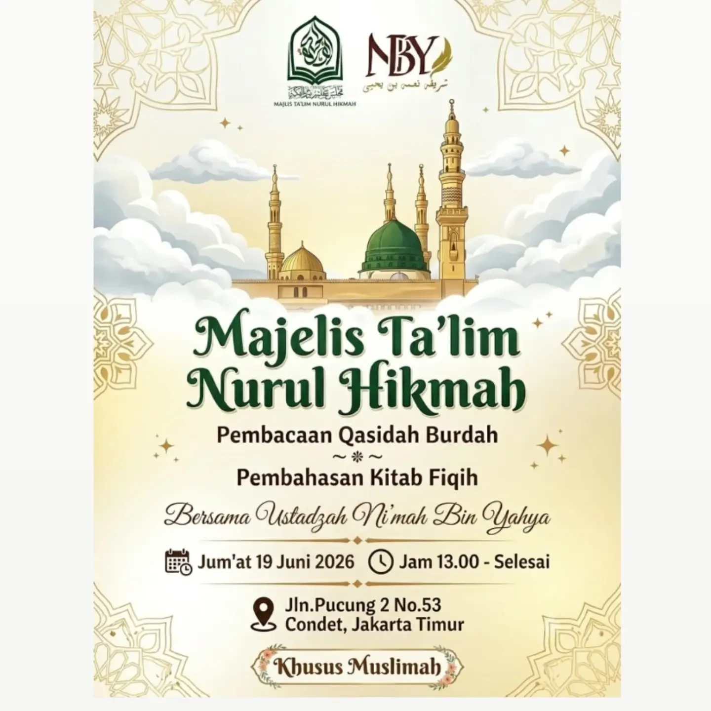 Pembacaan Qasidah Burdah dan Pembahasan Kitab Fiqih