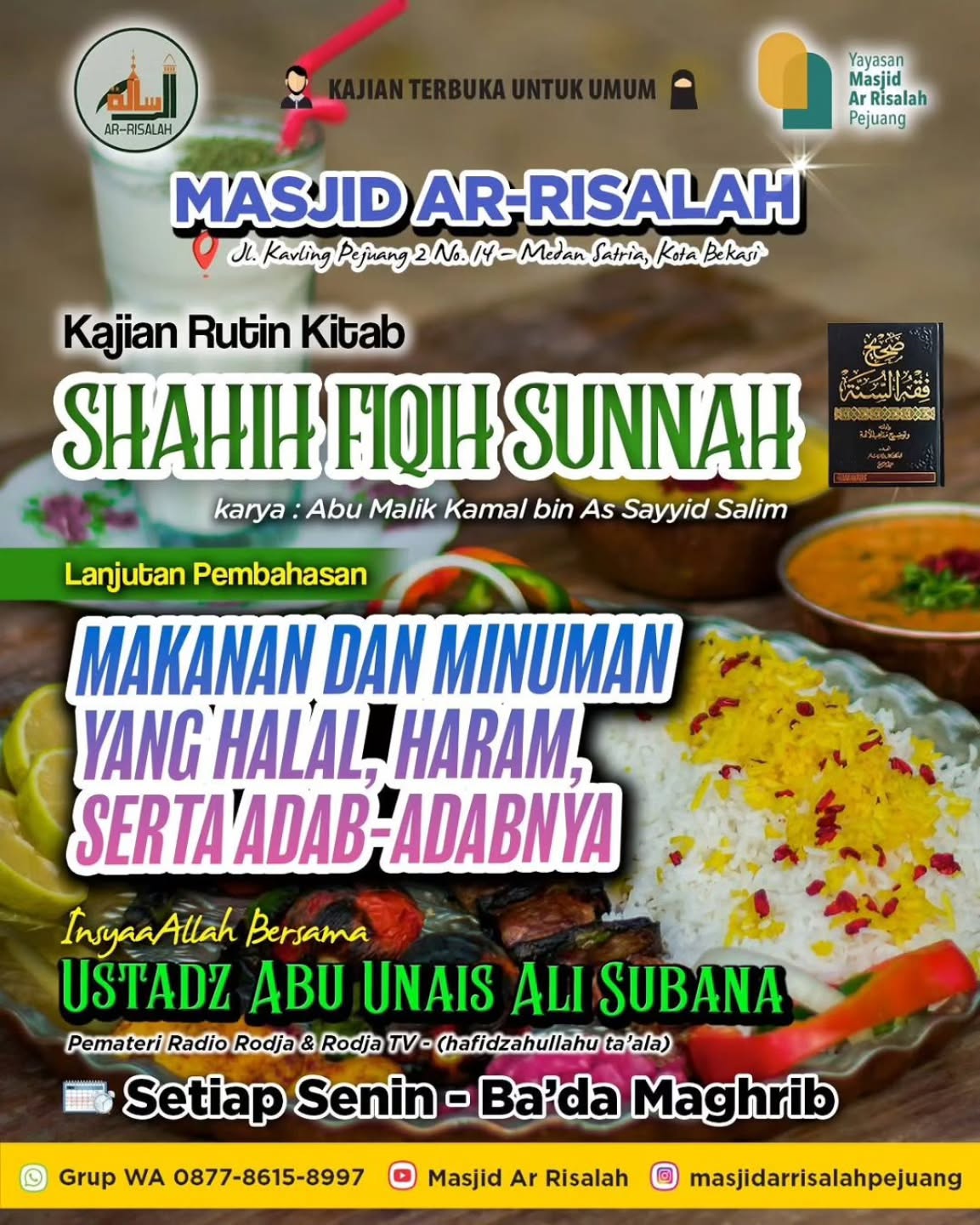 MAKANAN DAN MINUMAN YANG HALAL, HARAM, SERTA ADAB-ADABNYA