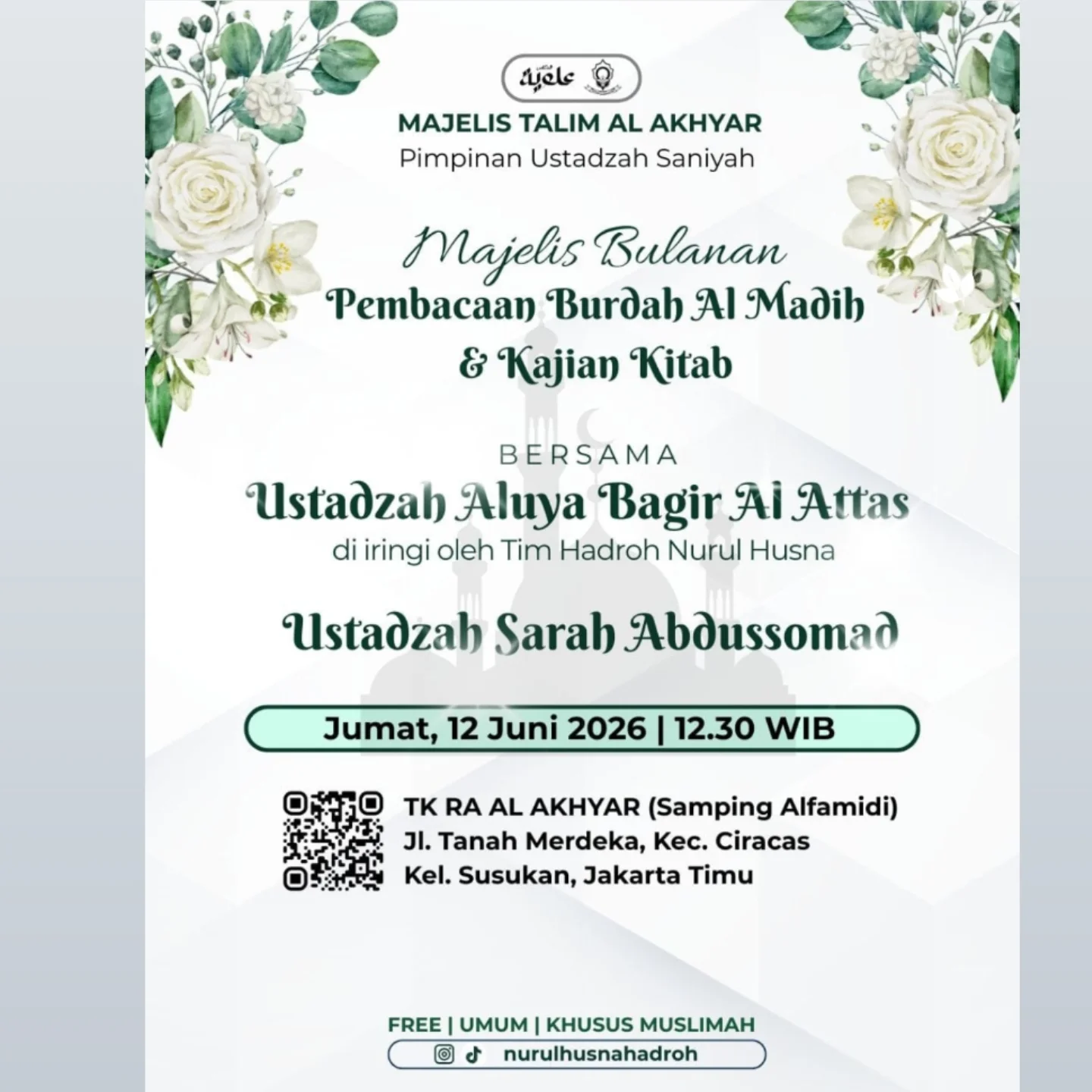Majelis Bulanan Pembacaan Burdah Al Madih & Kajian Kitab