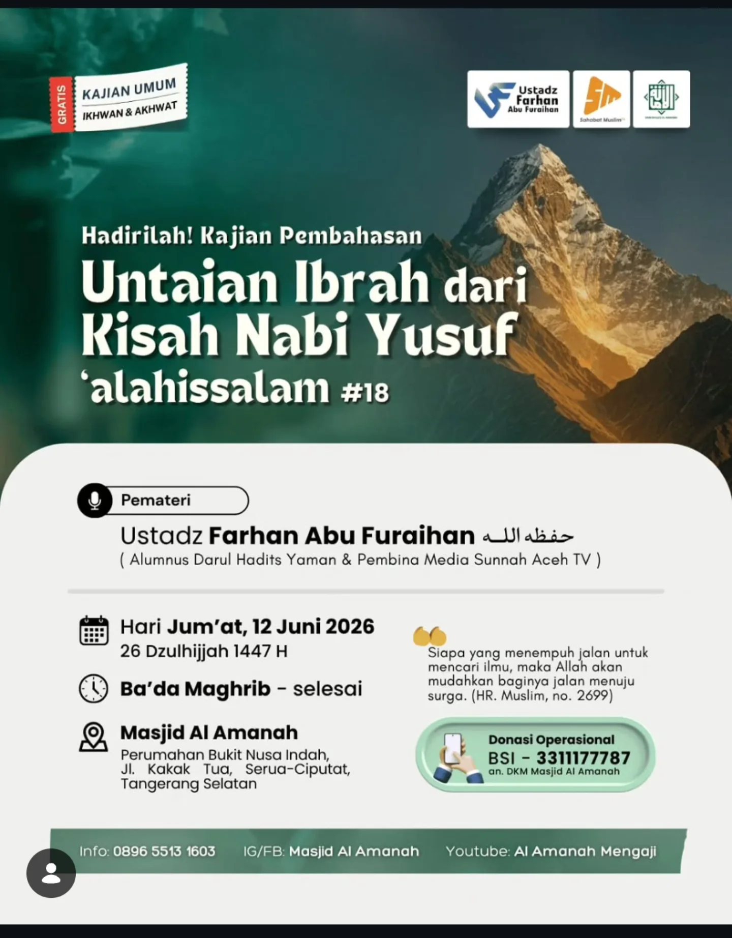 Untaian Ibrah dari Kisah Nabi Yusuf 'alahissalam #18