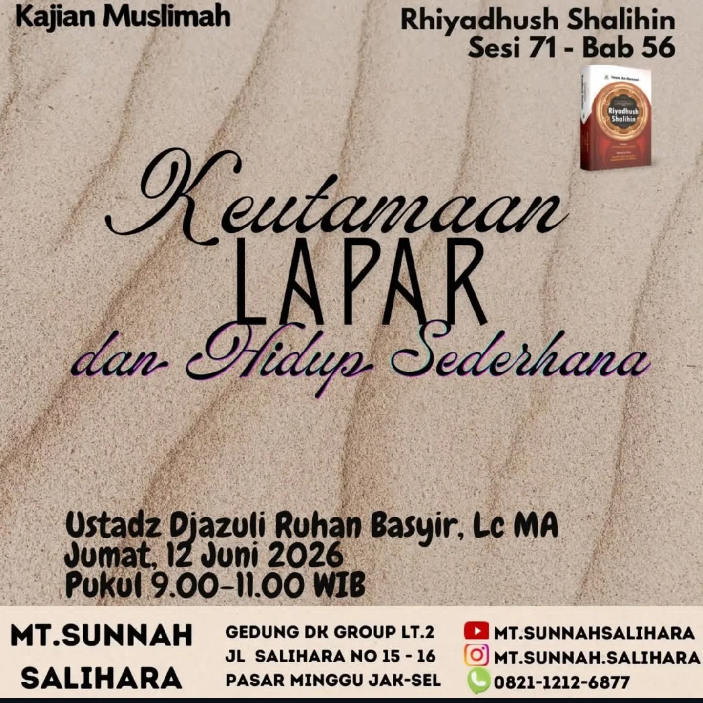 Keutamaan Lapar dan Hidup Sederhana