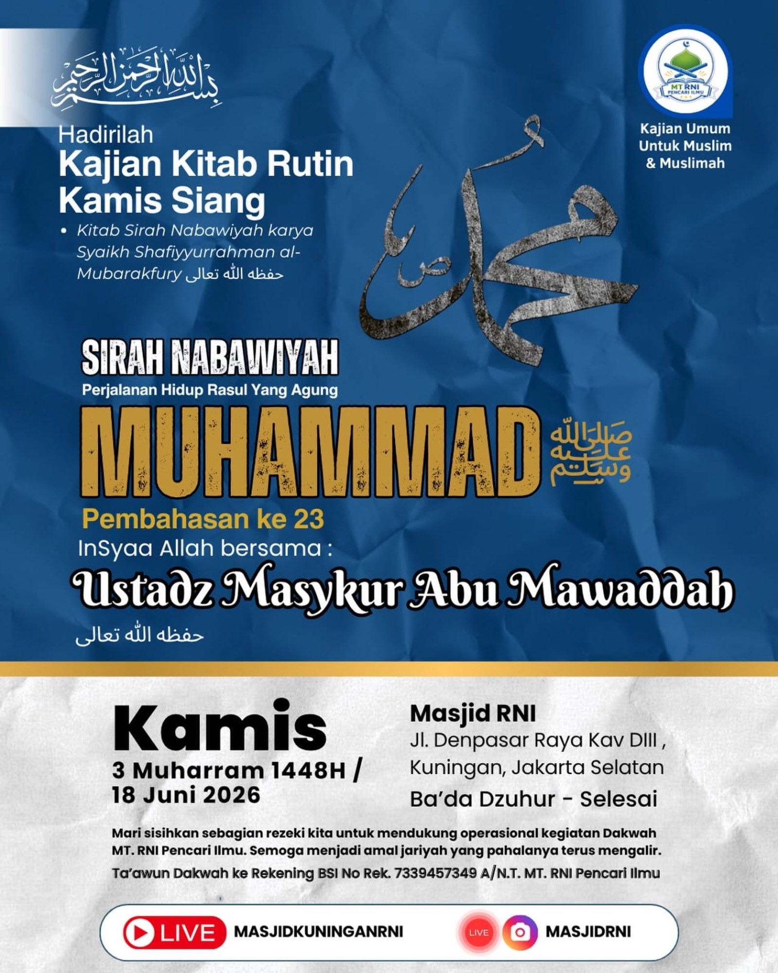 Kajian Kitab Rutin Kamis Siang