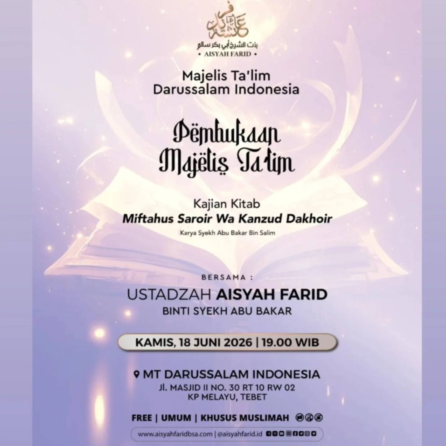 Kajian Kitab Miftahus Saroir Wa Kanzud Dakhoir