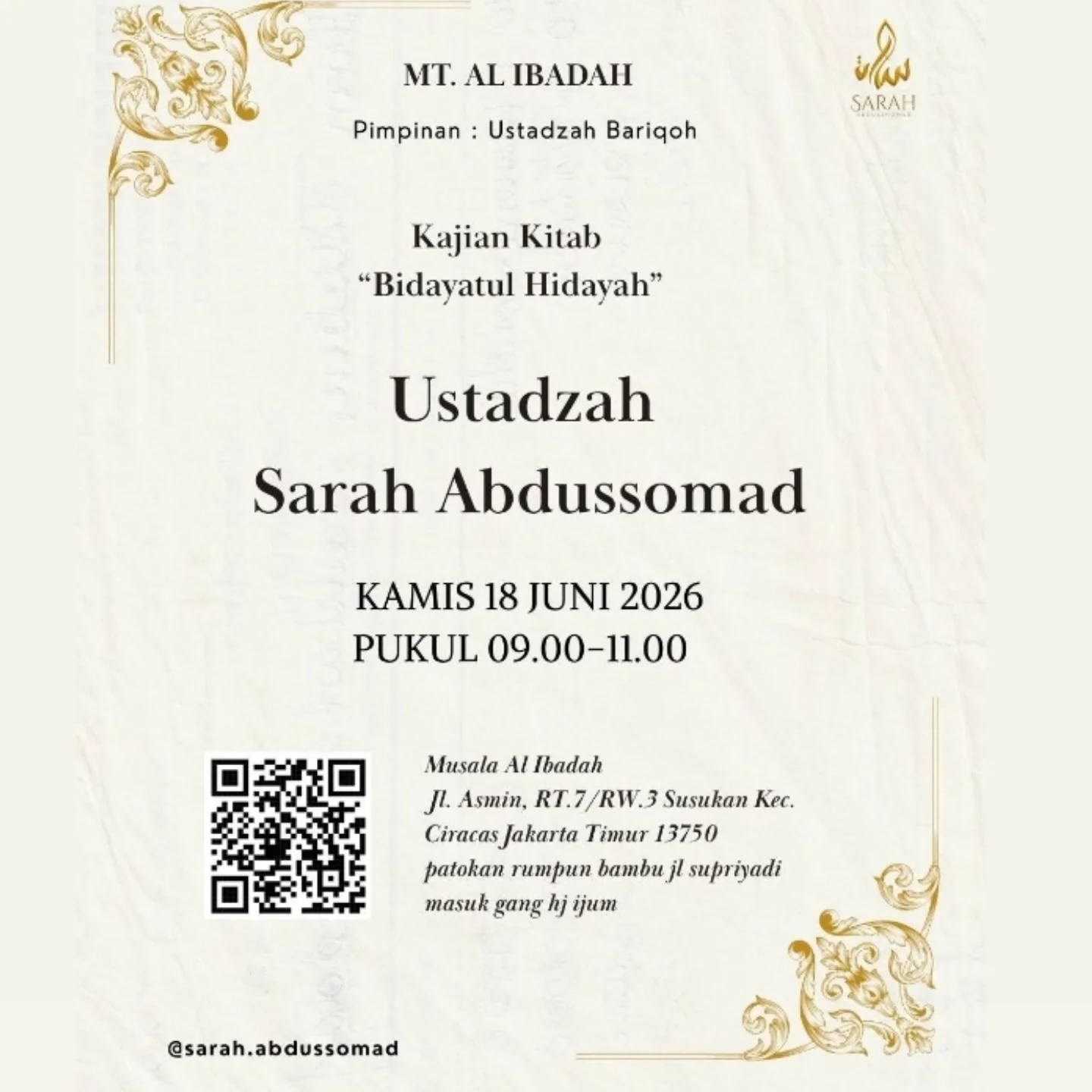 Kajian Kitab Bidiyatul Hidayah