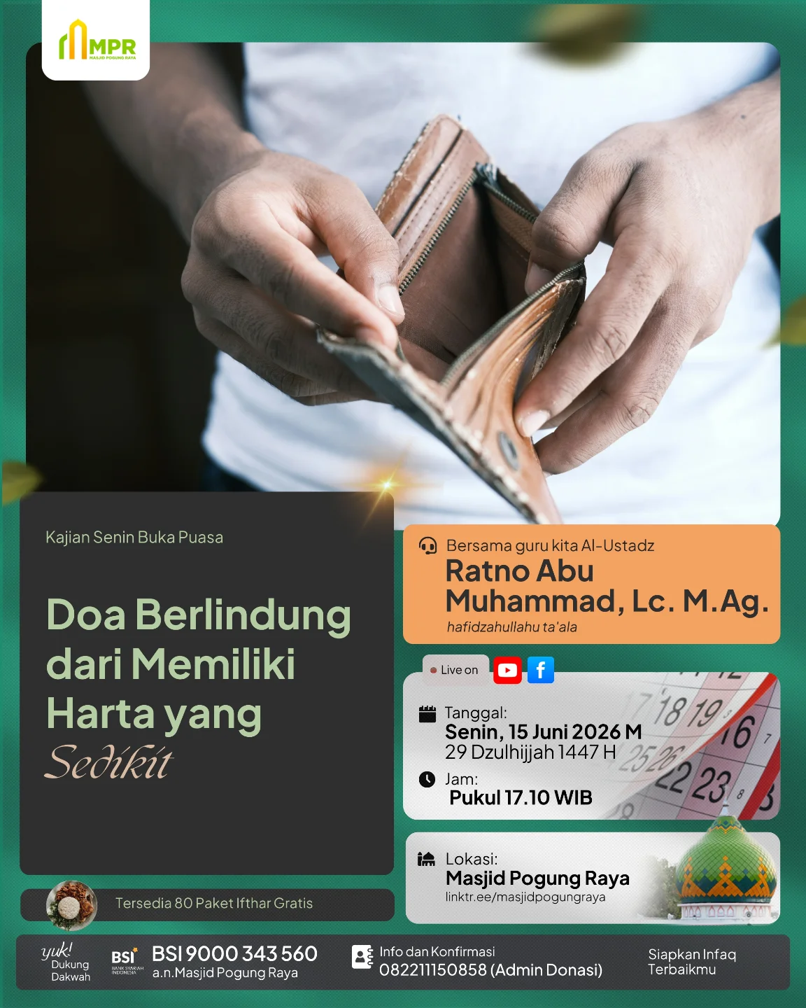 Doa Berlindung Dari Memiliki Harta Yang Sedikit