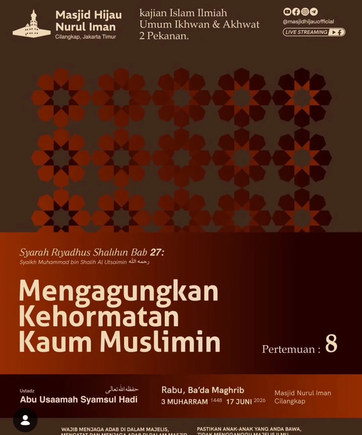 Mengagungkan Kehormatan Kaum Muslimin