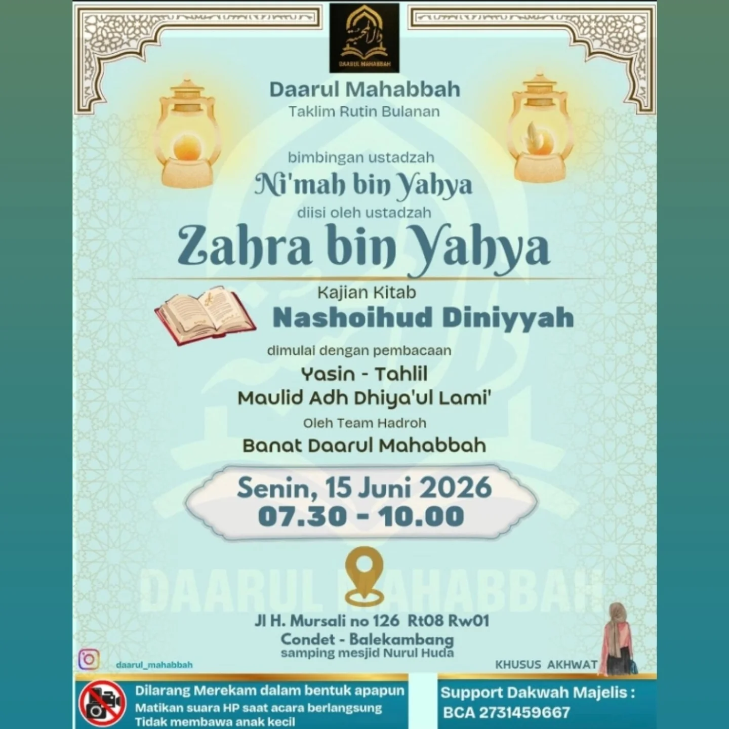 Kajian Kitab Nashoihud Diniyyah