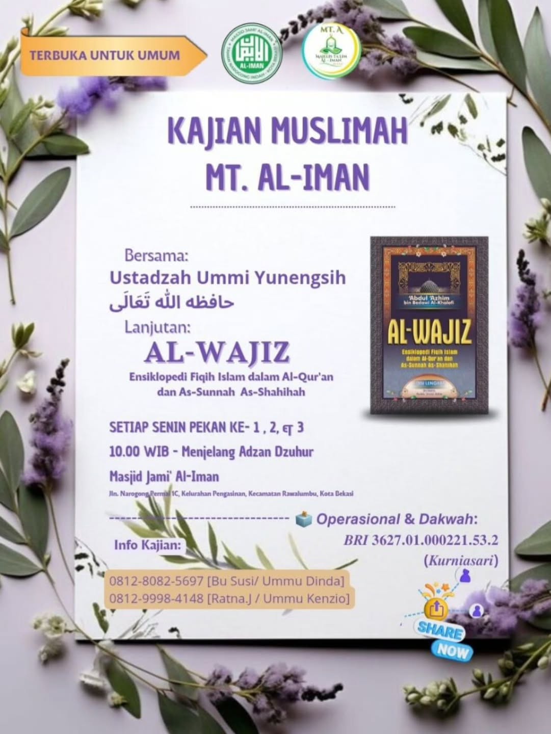 Kajian Muslimah MT. Al-Iman