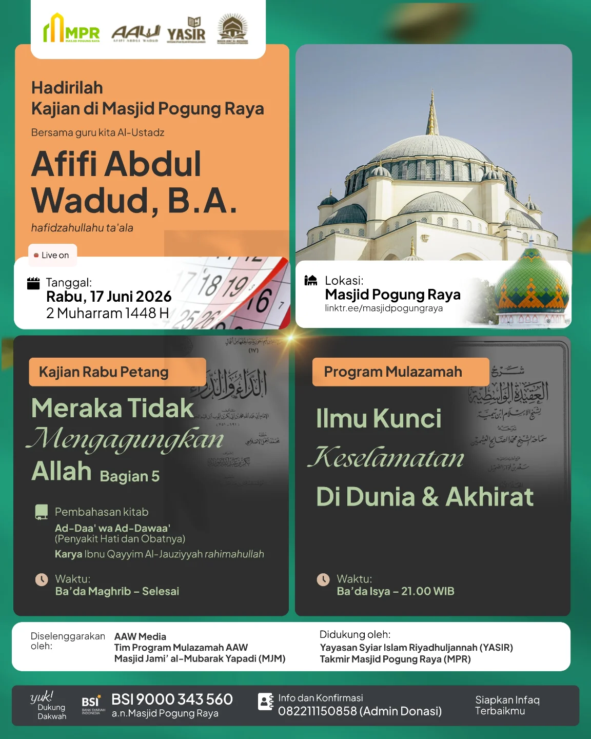 Kajian Rutin Rabu Petang & Mulazamah