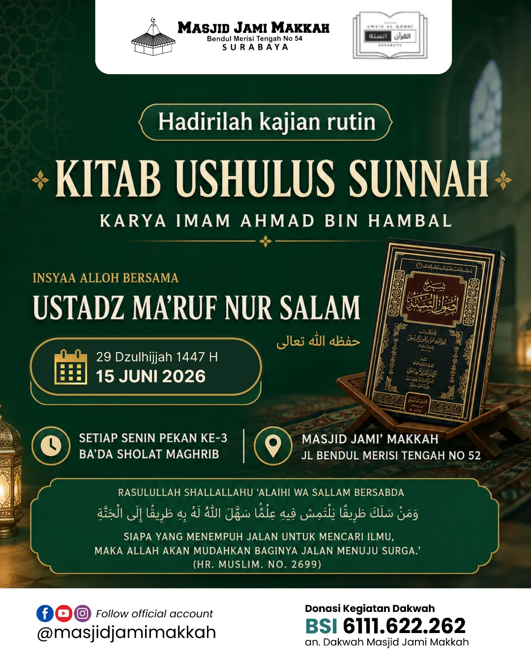 Hadirilah kajian rutin