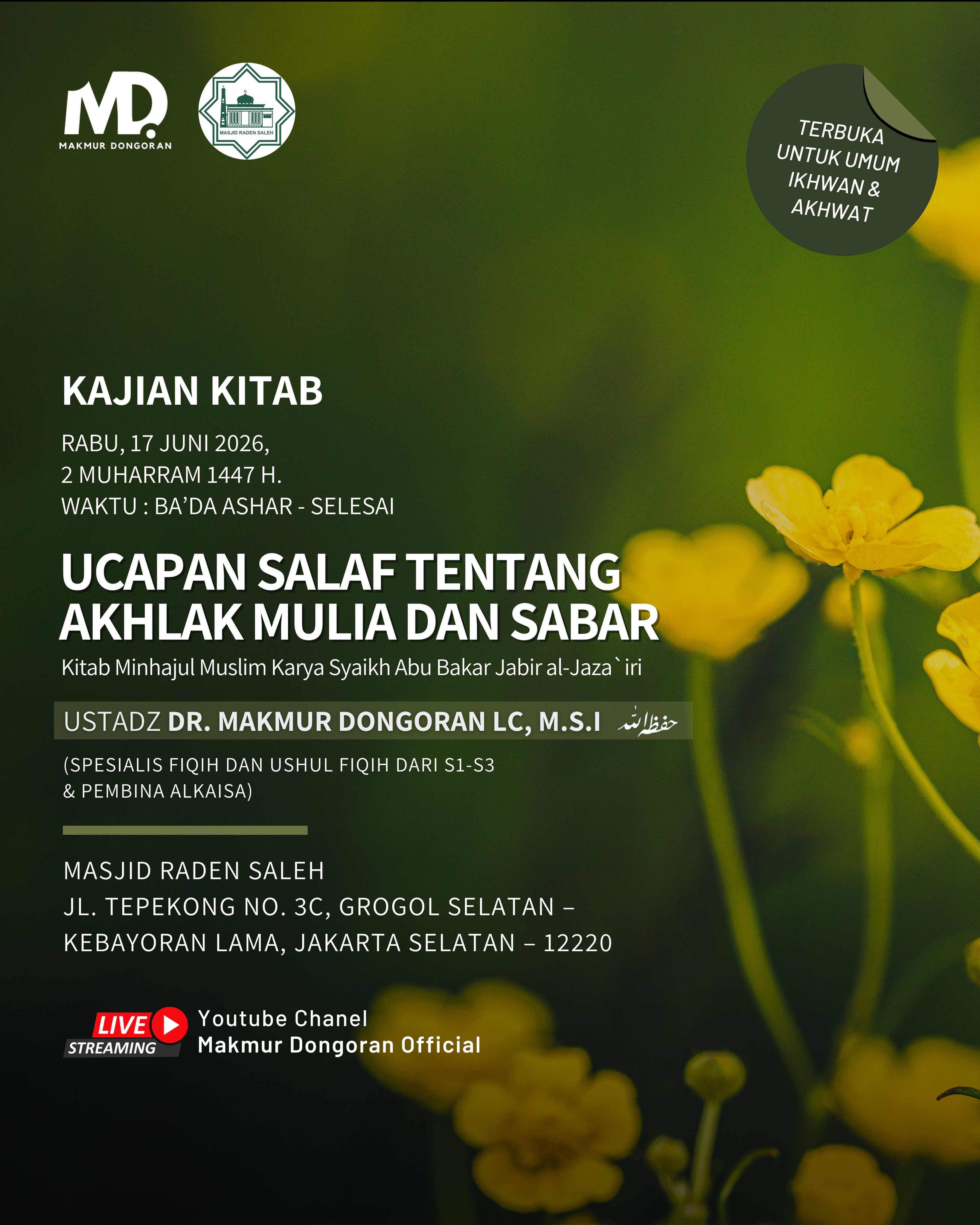Ucapan Salaf Tentang Akhlak Mulia dan Sabar