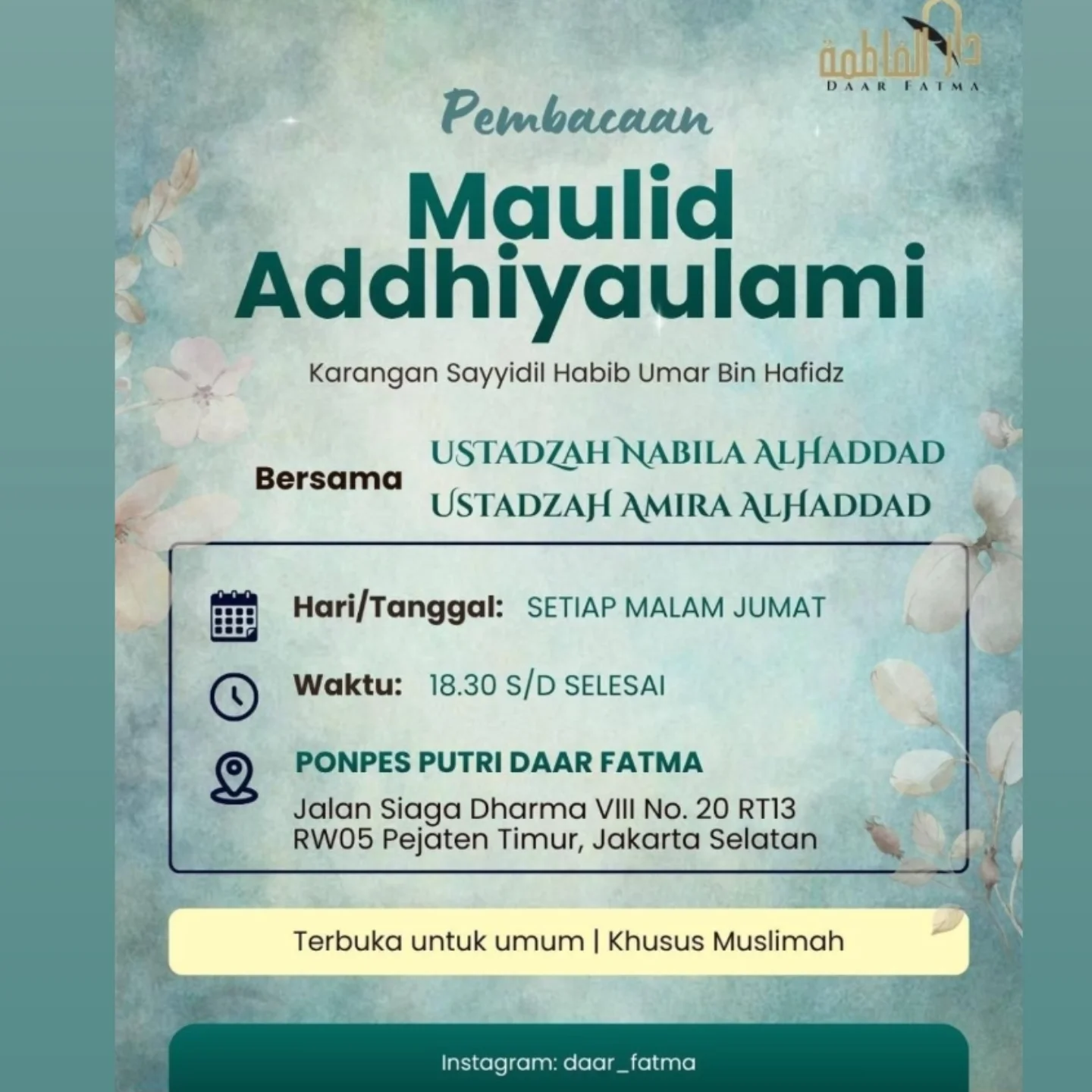 Pembacaan Maulid Addhiyaualmi