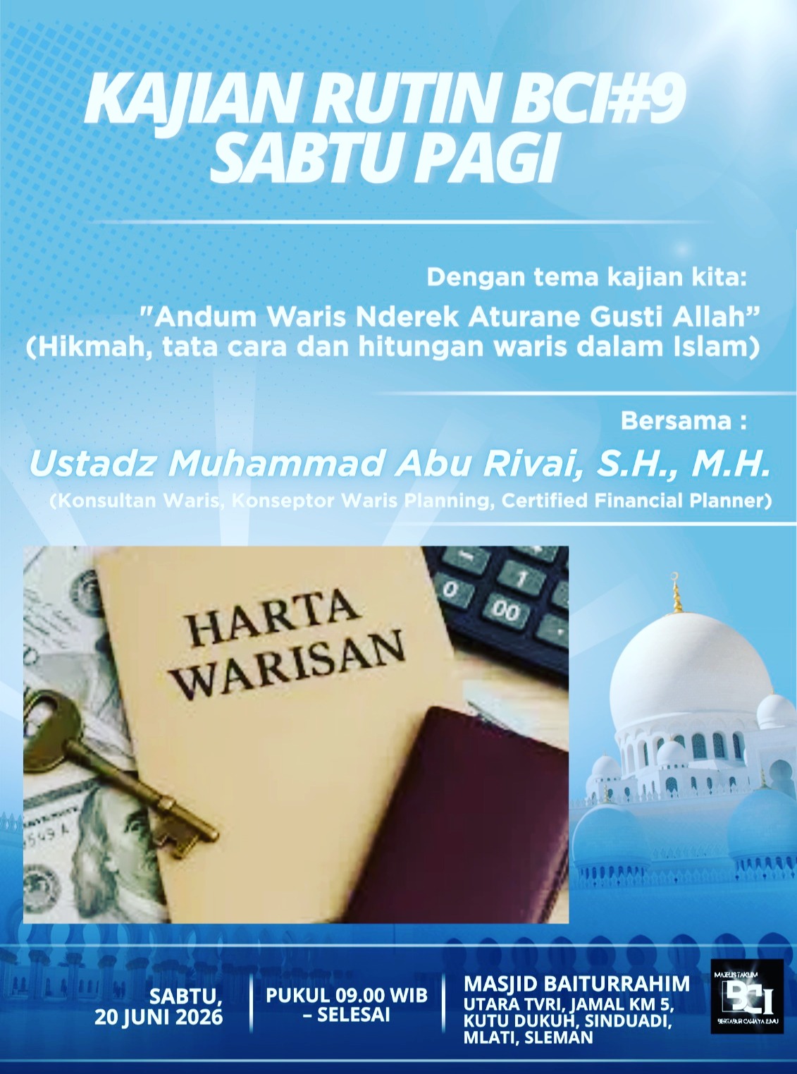 Andum Waris Ndrek Aturane Gusti Allah (Hikmah, tata cara dan hitungan waris Dalam Islam)