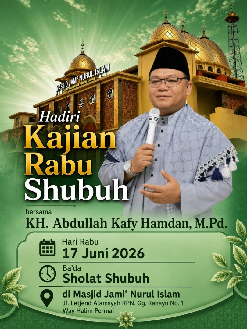 Kajian Rabu Shubuh di Masjid Jami’ Nurul Islam