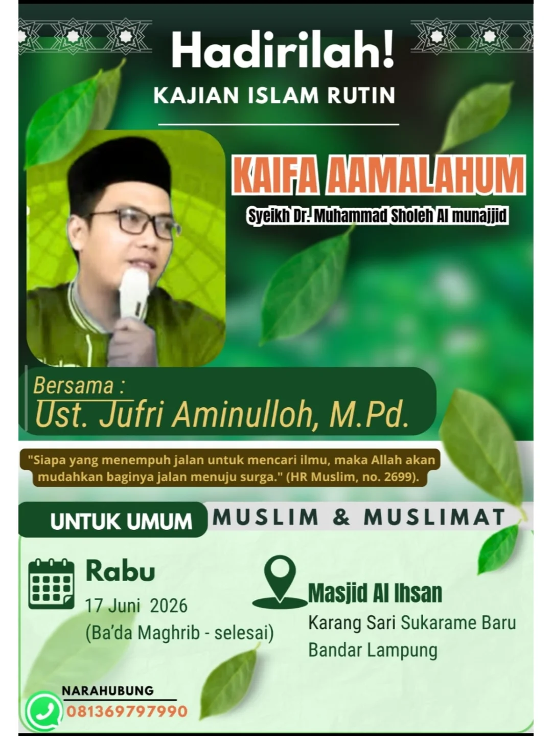 Hadirilah! Kajian Islam Rutin