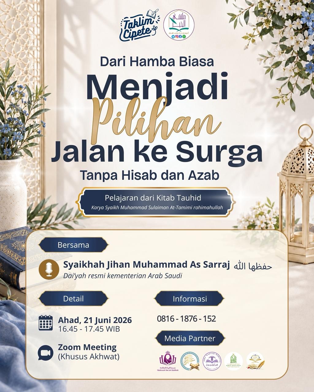 Dari Hamba Biasa Menjadi Pilihan Jalan ke Surga Tanpa Hisab dan Azab