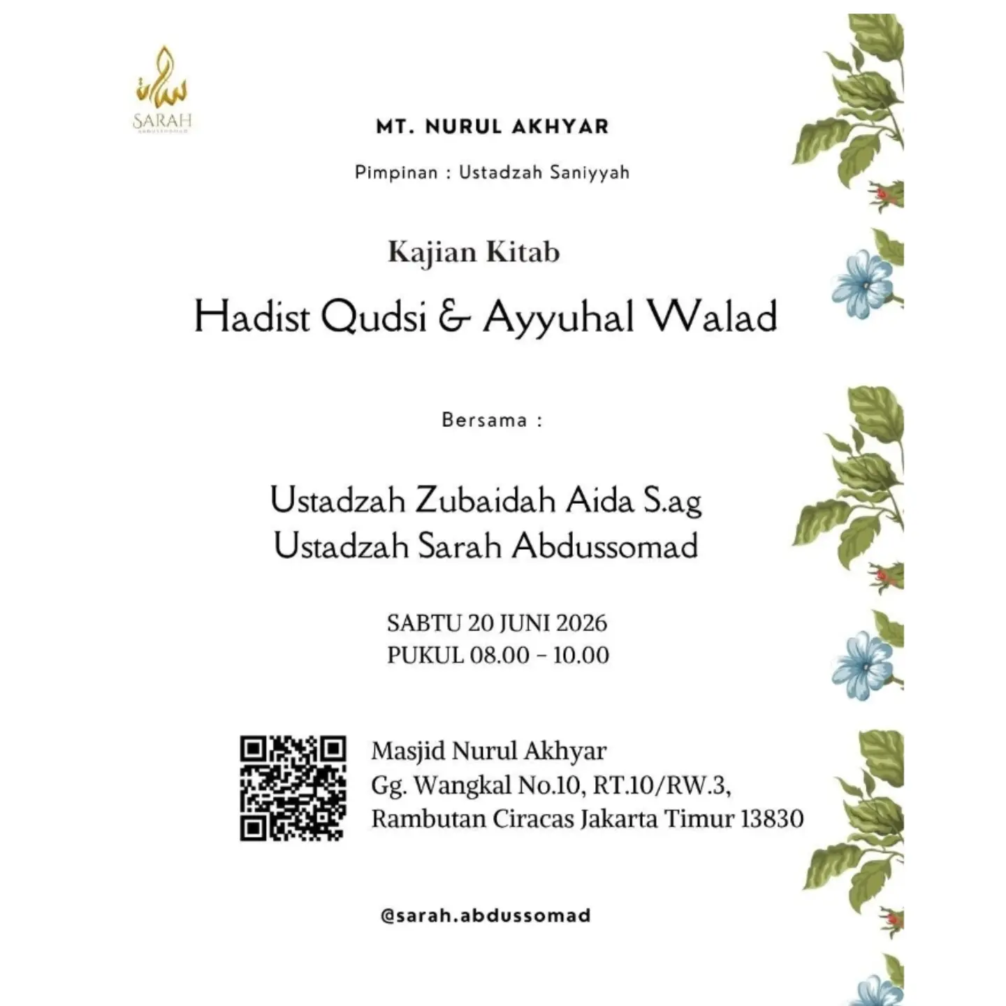 Kajian Kitab Hadist Qudsi & Ayyuhal Walad