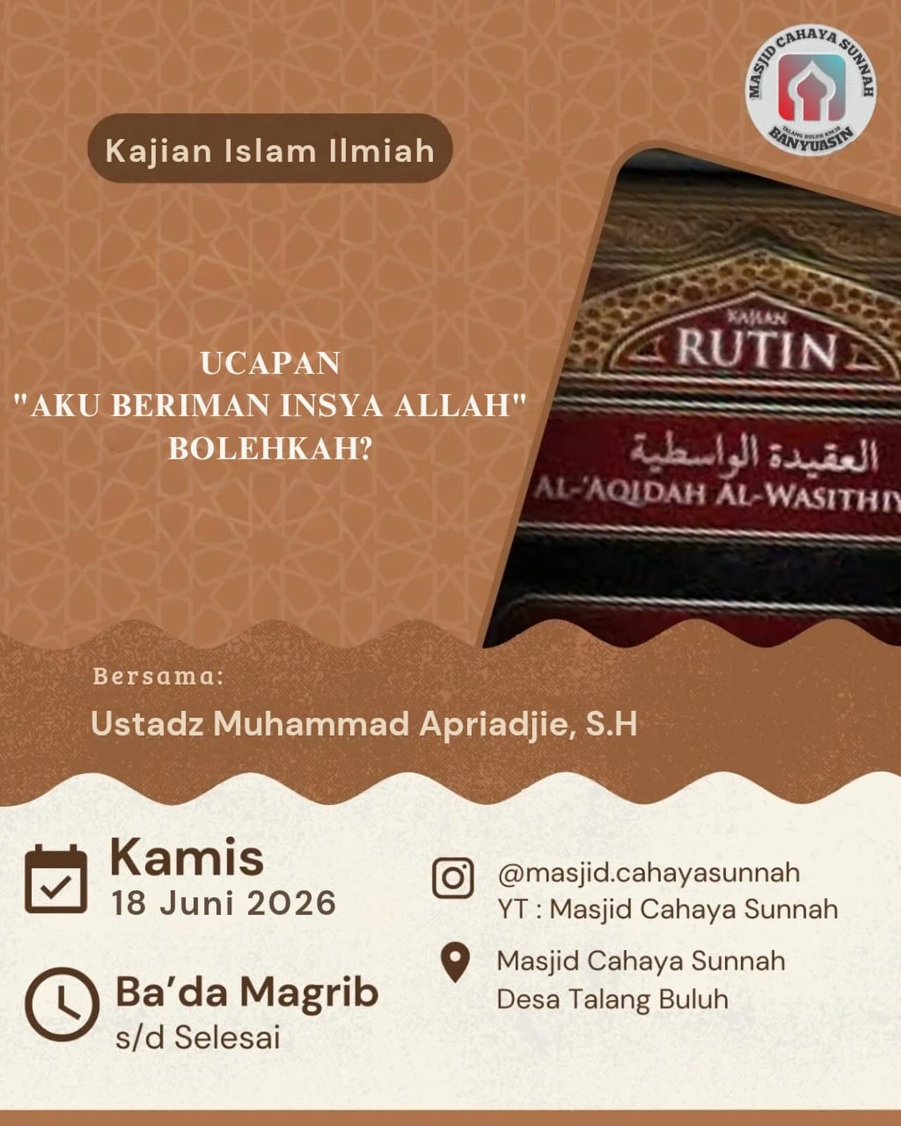 Ucapan 'Aku Beriman Insya Allah' Bolehkah?