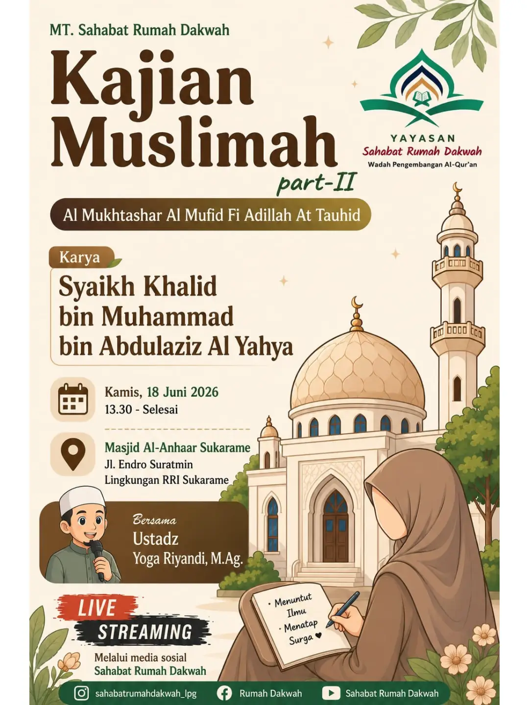 Kajian Muslimah Part II: Al Mukhtashar Al Mufid Fi Adillati At Tauhid