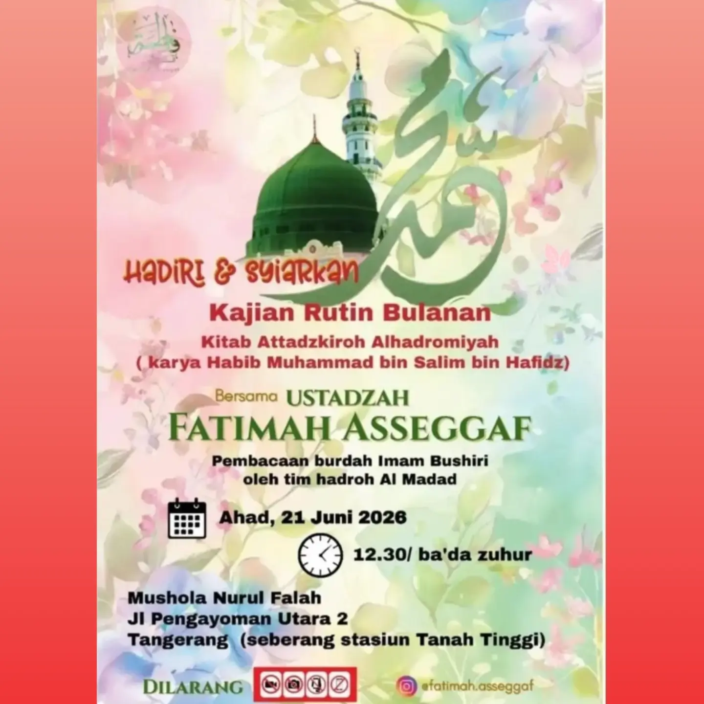 Kajian Kitab Attadzkirah Alhadromiyah
