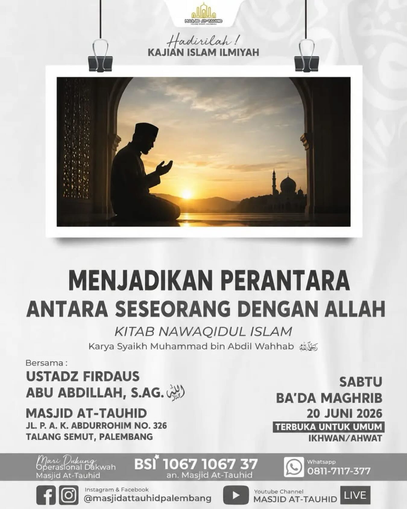 MENJADIKAN PERANTARA ANTARA SESEORANG DENGAN ALLAH