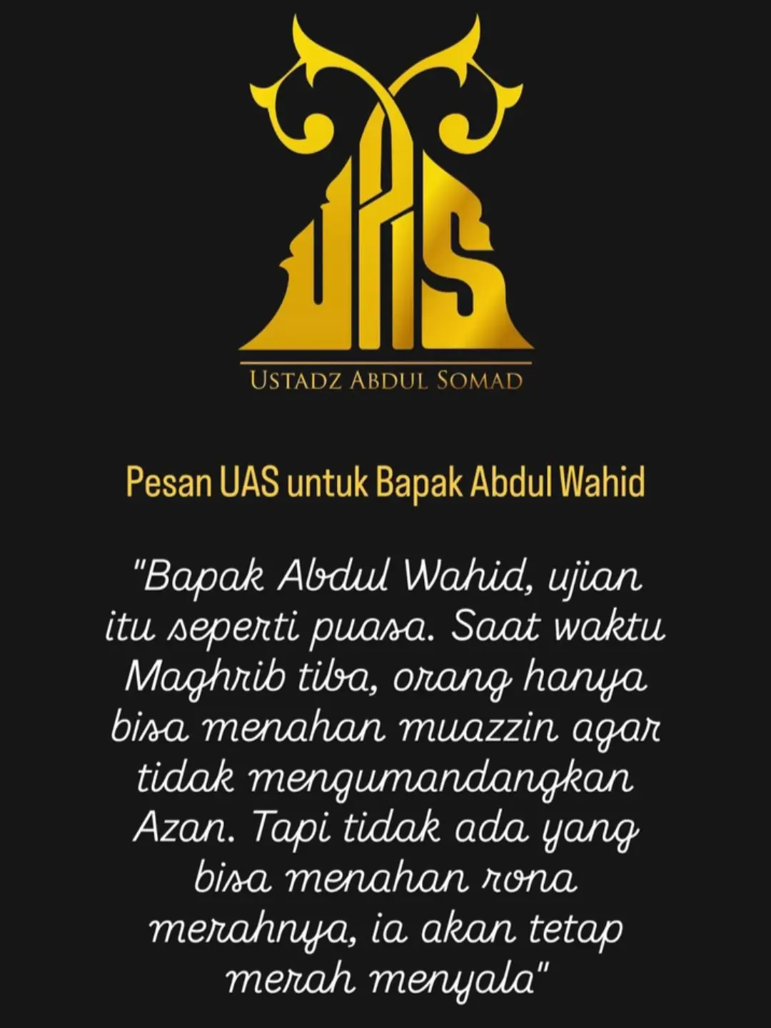 Pesan dan Nasehat tentang Ujian