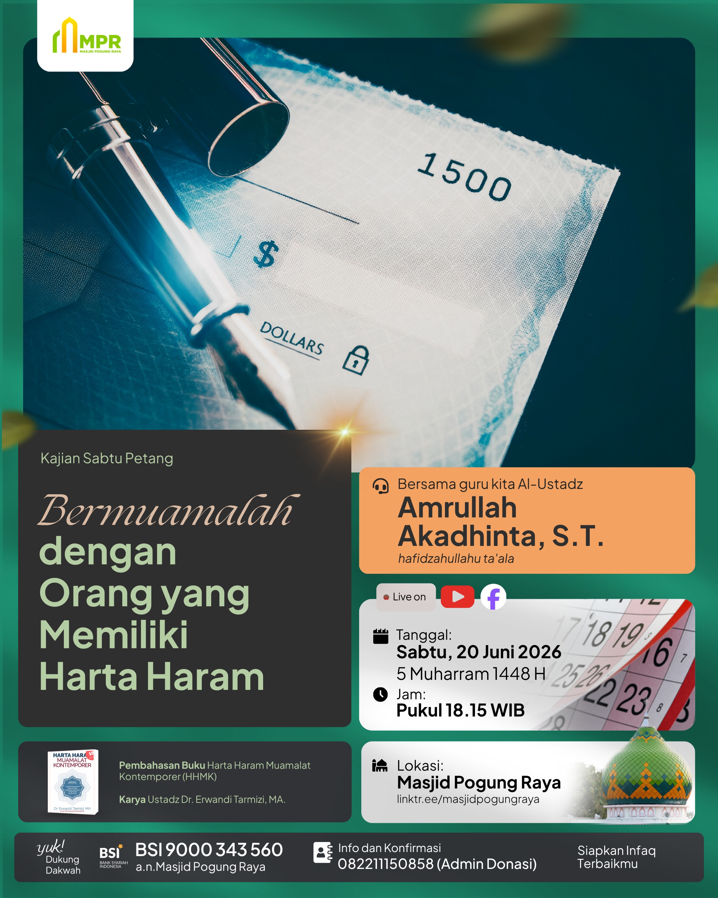 NGAJI SABTU MALAM DI MASJID POGUNG RAYA
