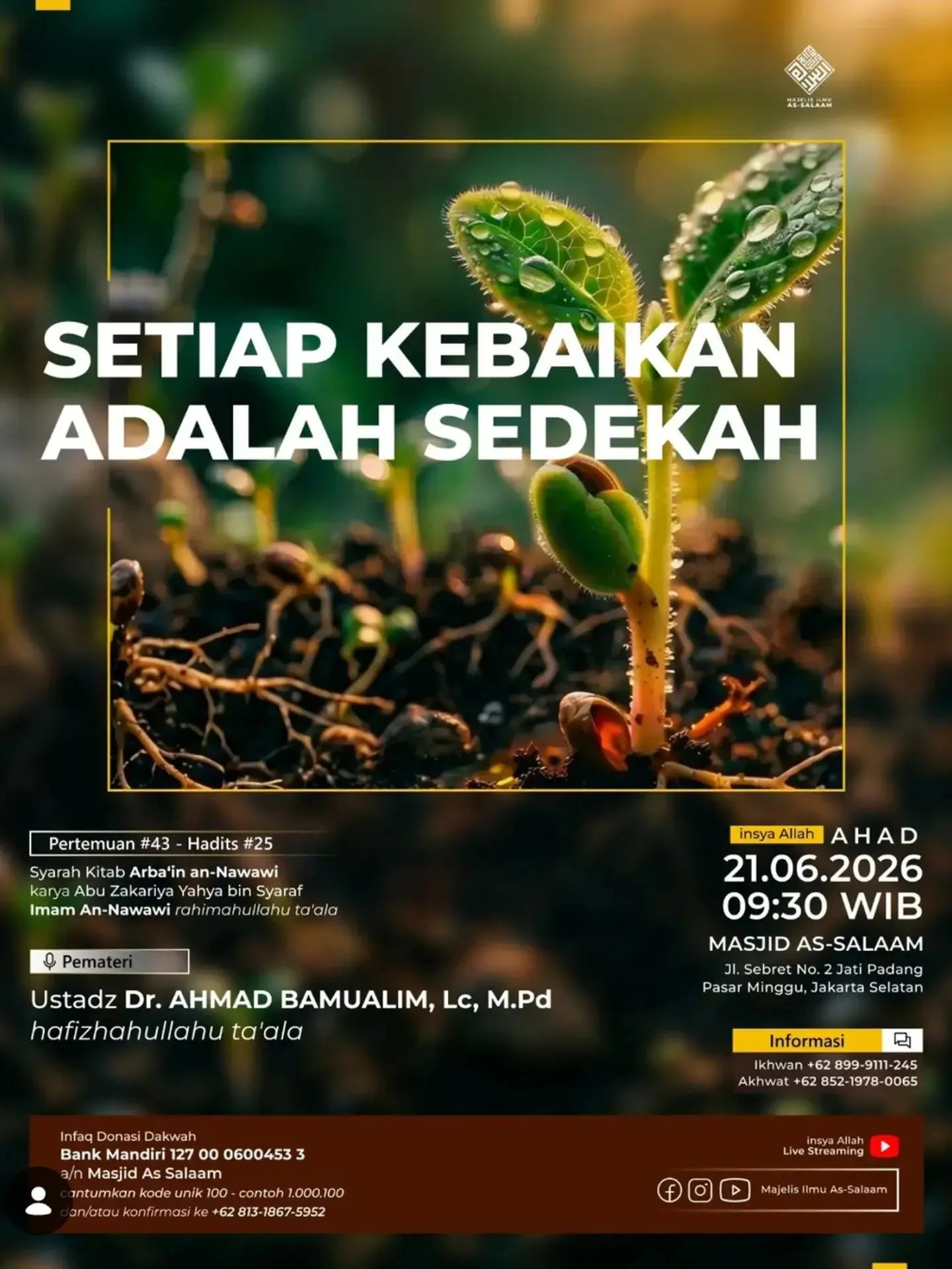 SETIAP KEBAIKAN ADALAH SEDEKAH