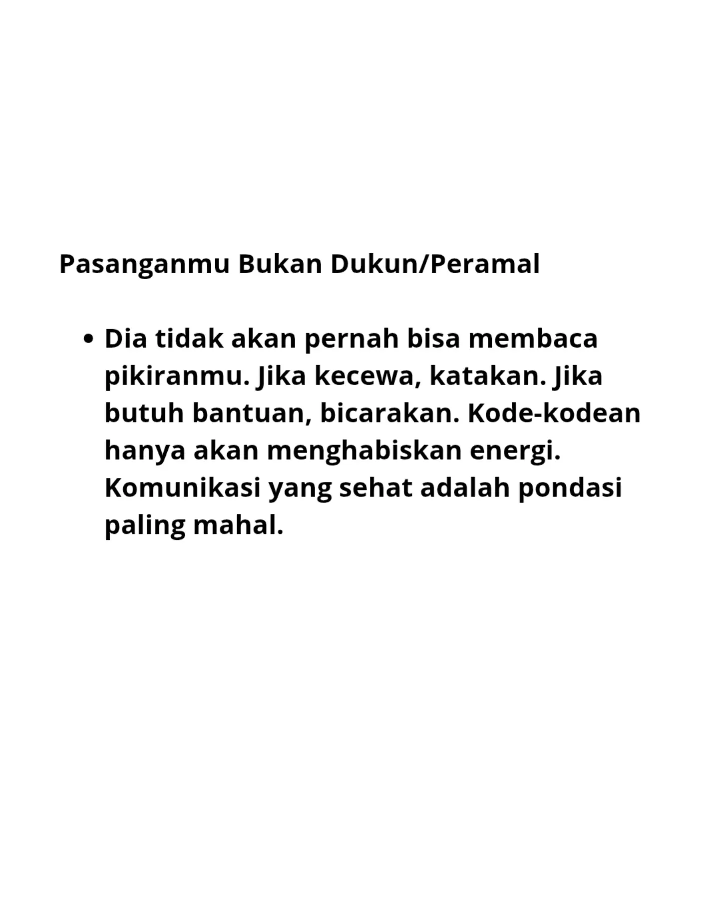 Pasanganmu Bukan Dukun/Peramal