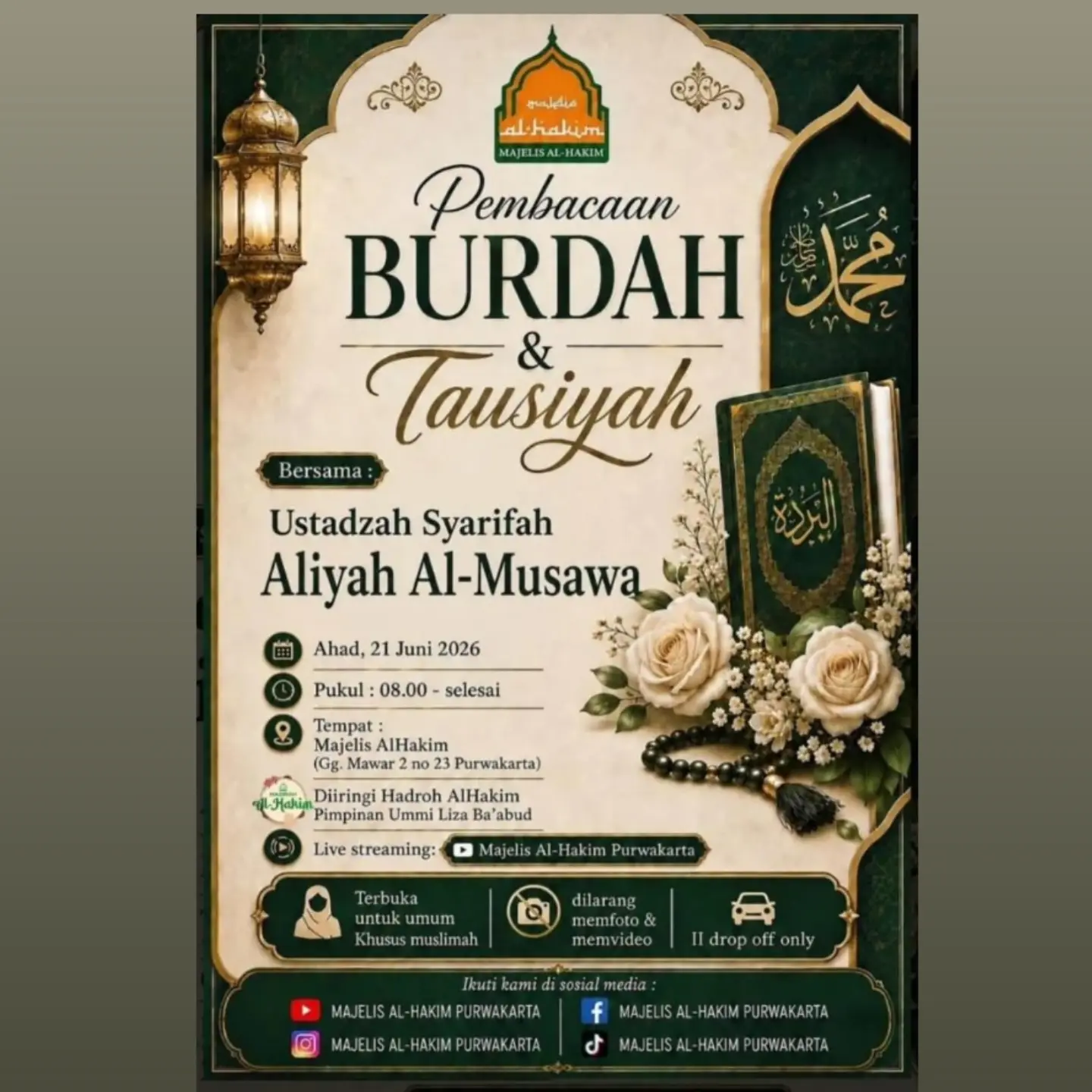 Pembacaan Burdah & Tausiyah