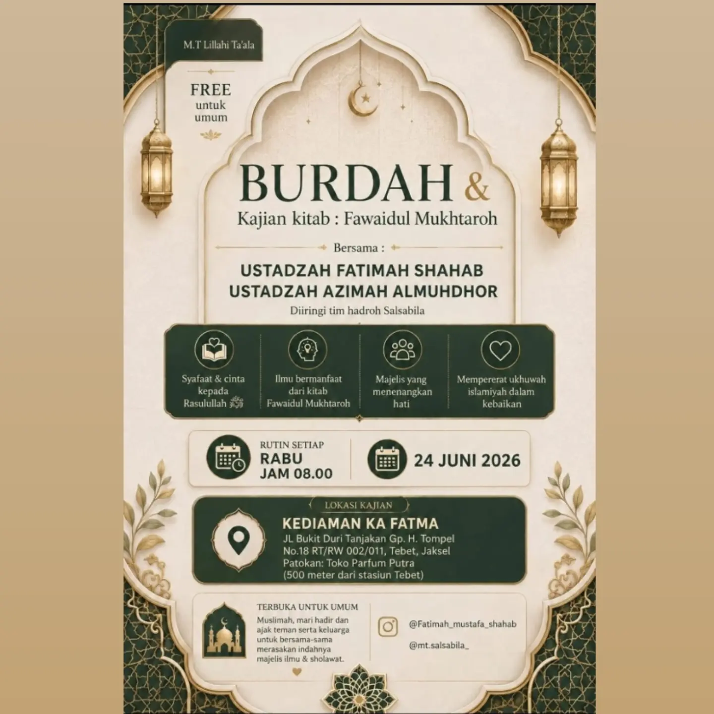 Kajian kitab: Fawaidul Mukhtaroh