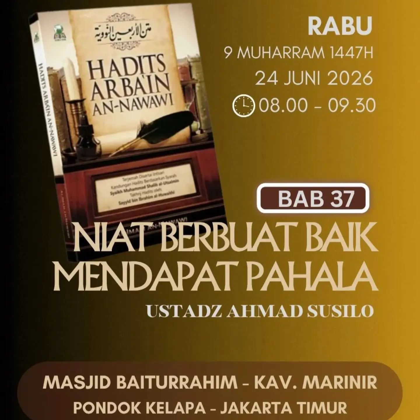 BAB 37: Niat Berbuat Baik Mendapat Pahala