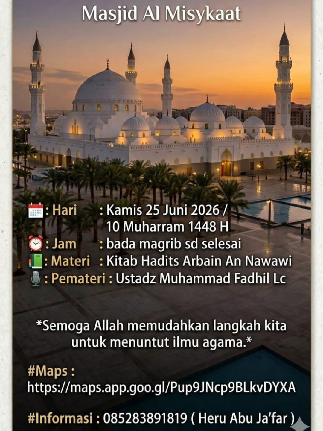 Kajian Hadits Arbain An Nawawi