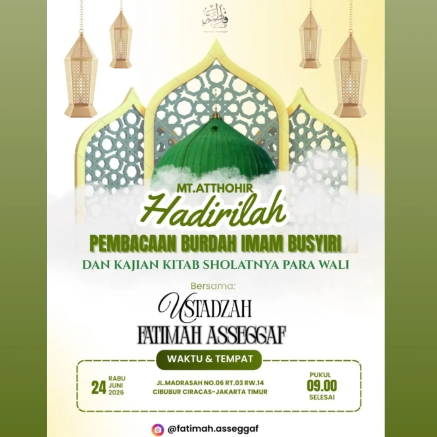 Pembacaan Burdah Imam Busyiri Dan Kajian Kitab Sholatnya Para Wali