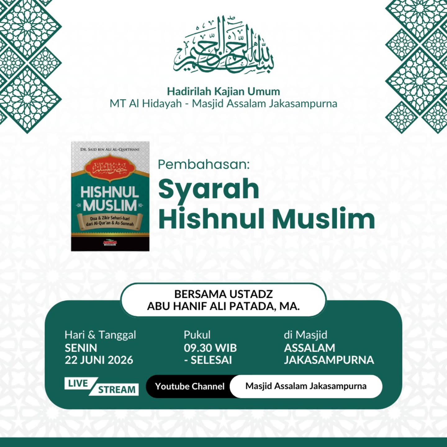Pembahasan: Syarah Hishnul Muslim