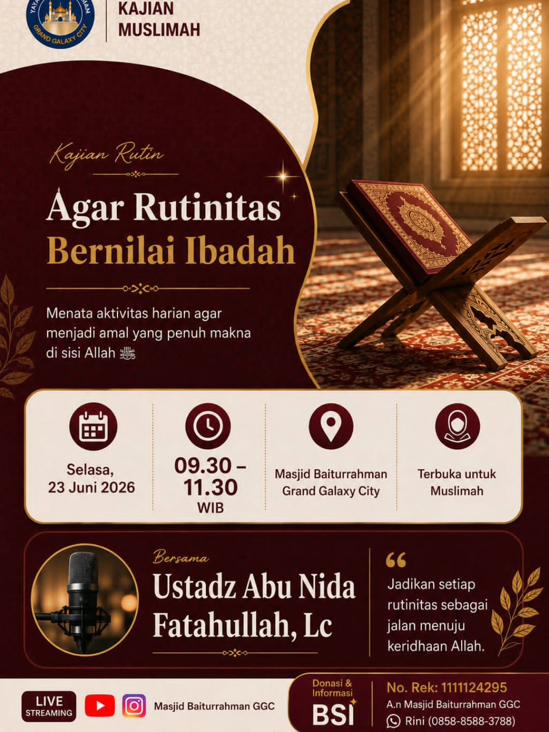 Agar Rutinitas Bernilai Ibadah