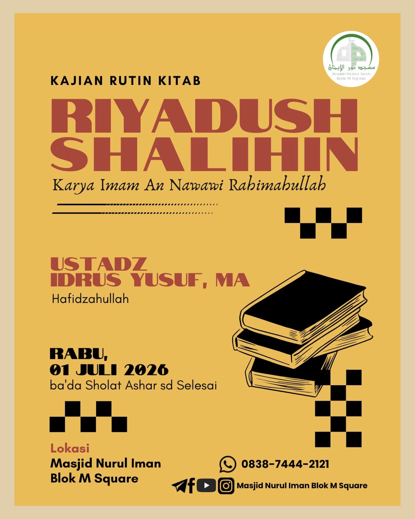 Kajian Rutin Kitab Riyadush Shalihin