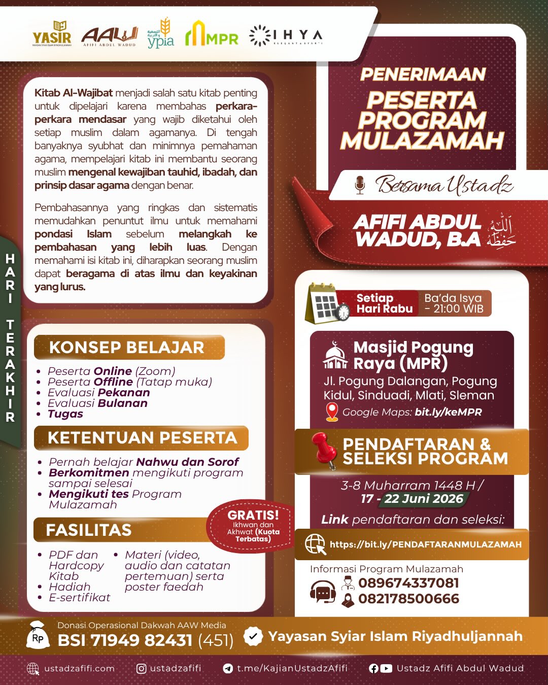 Penerimaan Peserta Program Mulazamah | Hari Terakhir