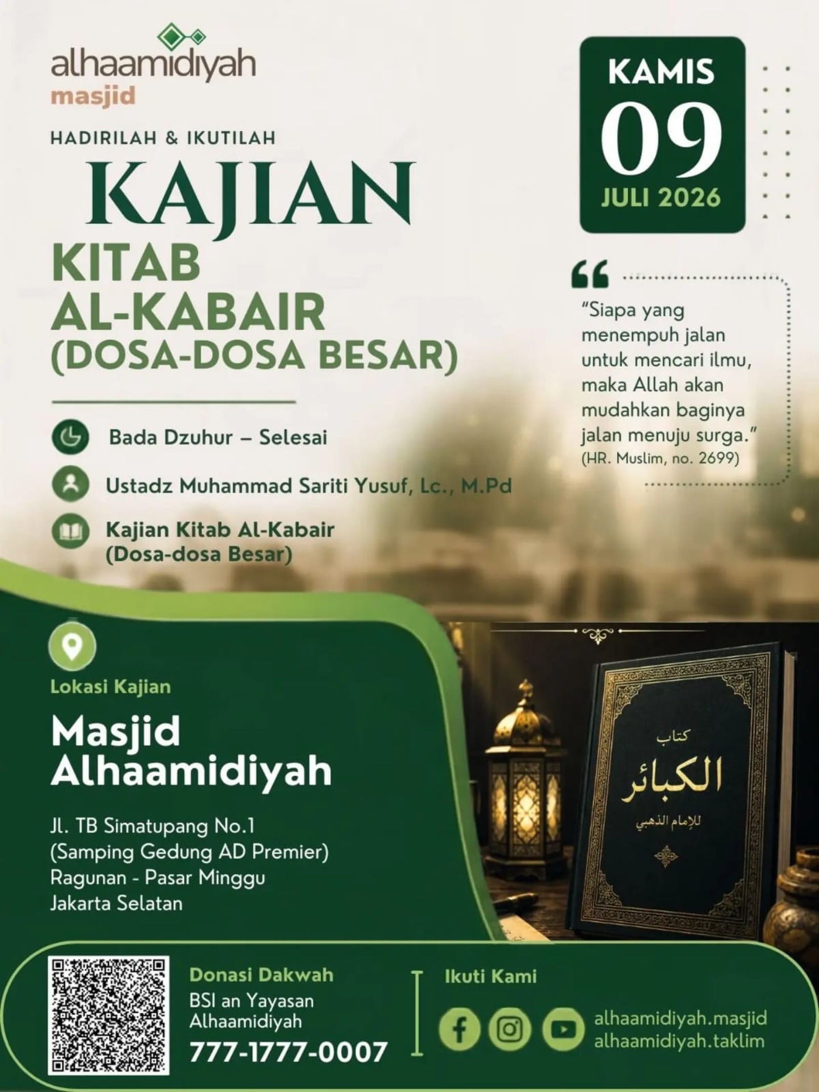 Kajian Kitab Al-Kabair (Dosa-dosa Besar)
