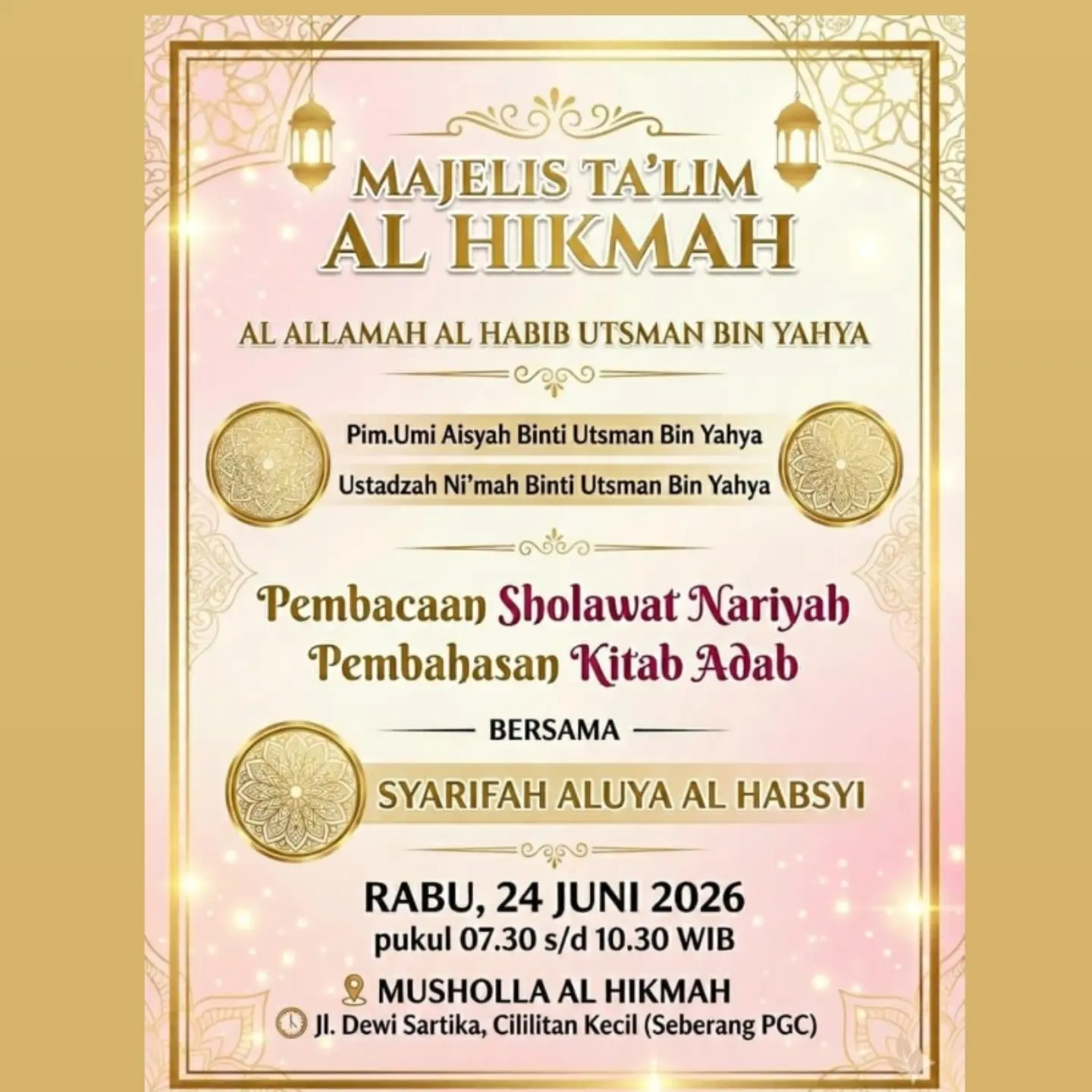 Pembacaan Sholawat Nariyah & Pembahasan Kitab Adab