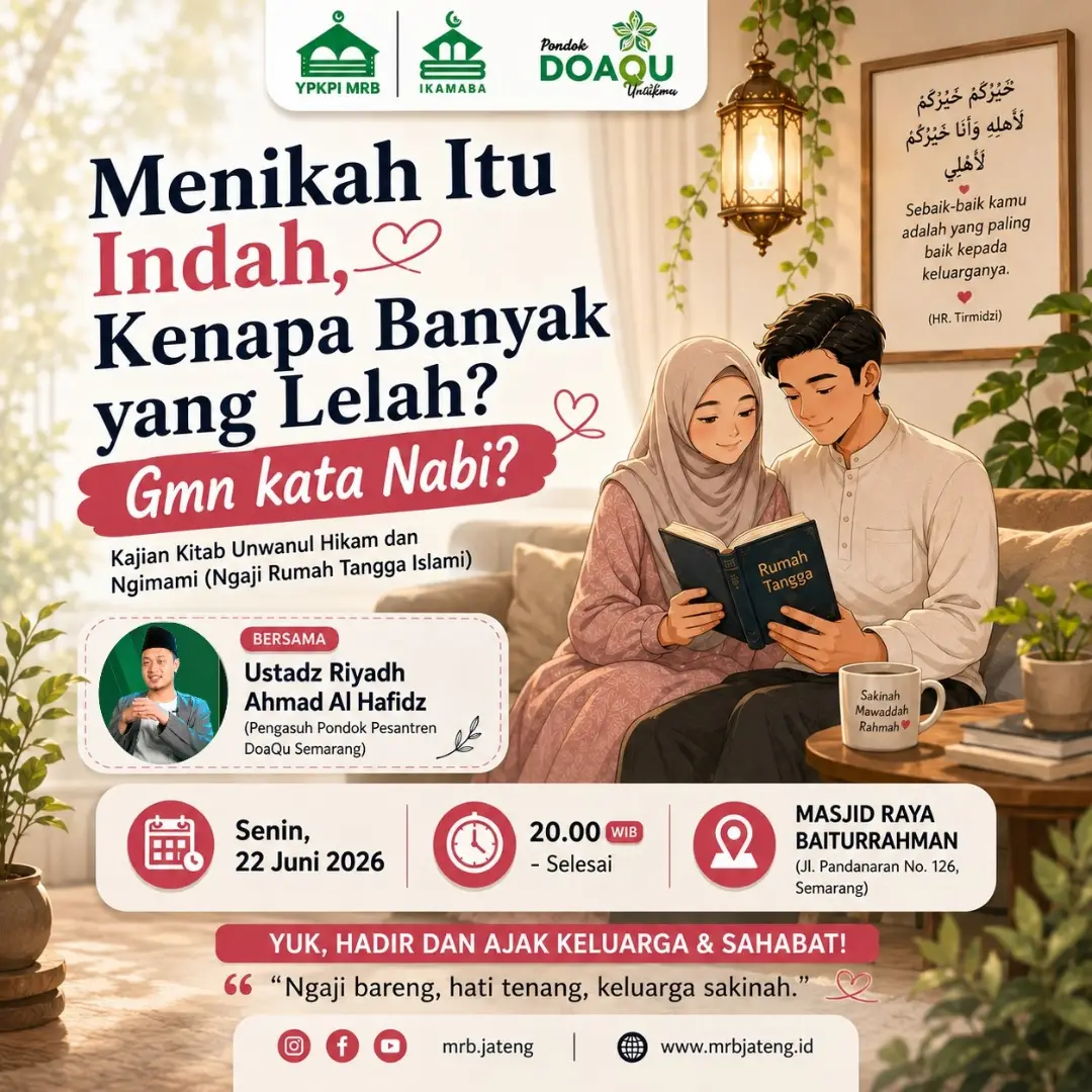 ["Kajian Kitab Unwanul Hikam","Kajian Rumah Tangga"]
