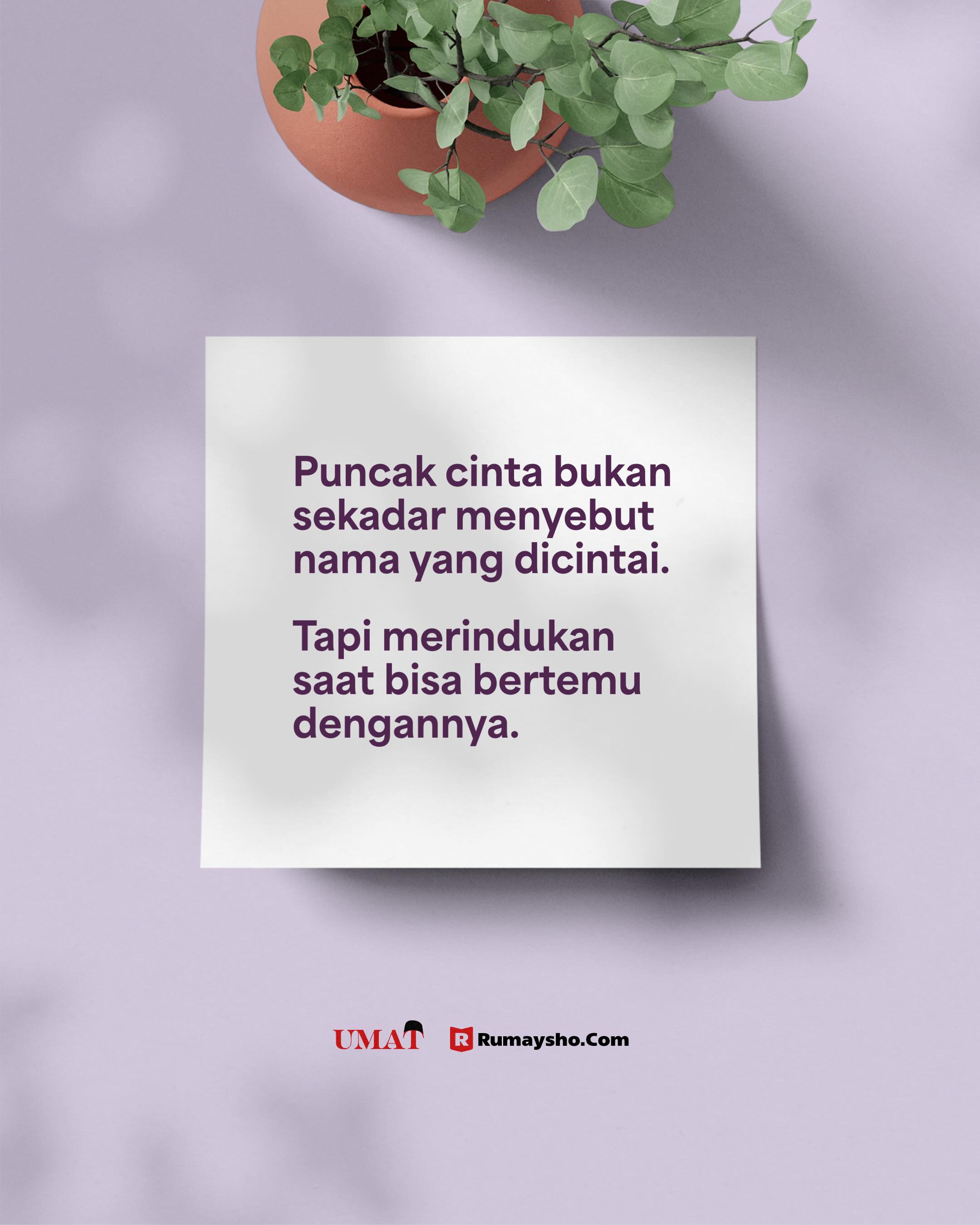 Rindu Melihat Wajah-Nya