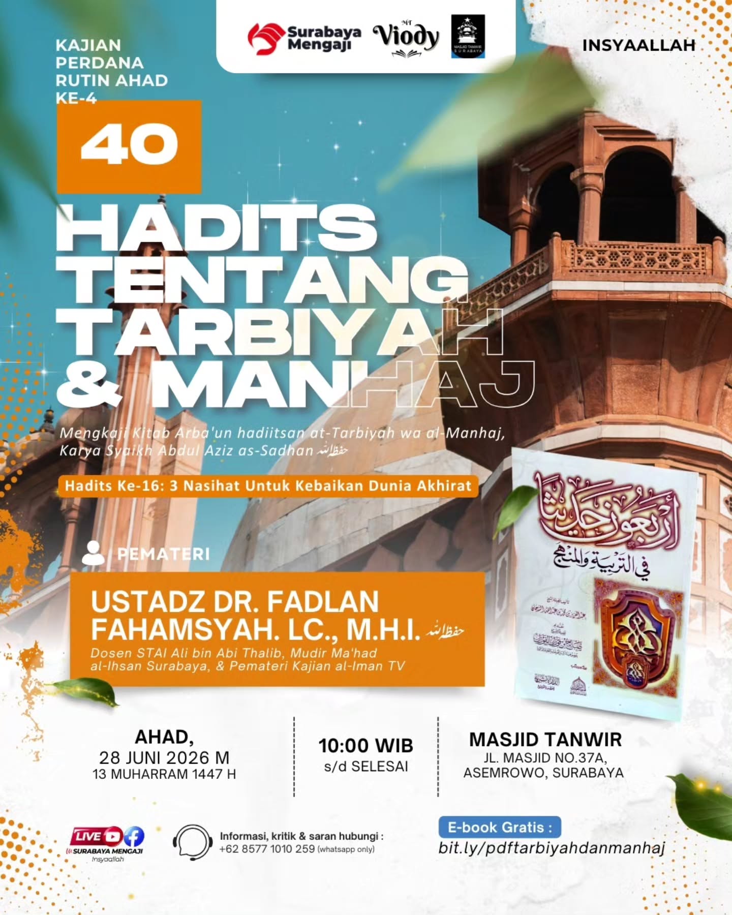 40 Hadits Tentang Tarbiyah & Manhaj