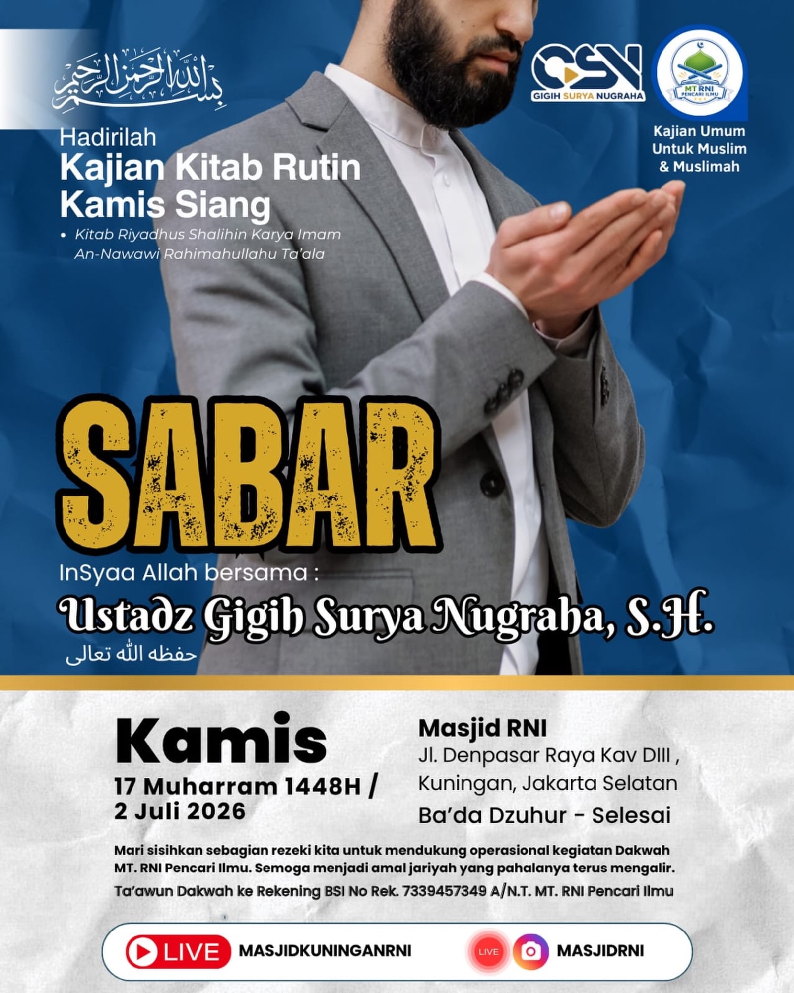 Kajian Kitab Rutin Kamis Siang